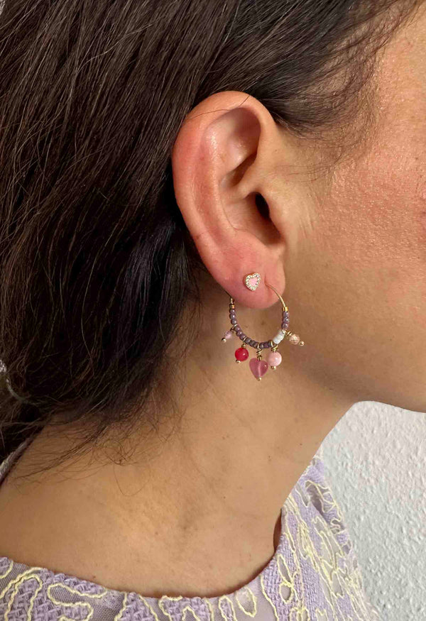 Nuni Copenhagen Copenhagen Earring Pink Multi