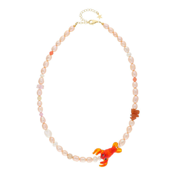 Nuni Copenhagen Rock Lobster Necklace Peach