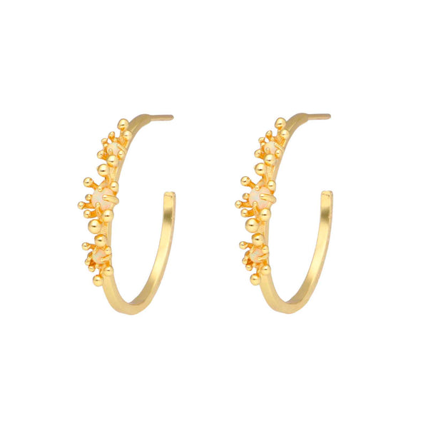 Nuni Copenhagen Winnie-Hoops Earring Off-White